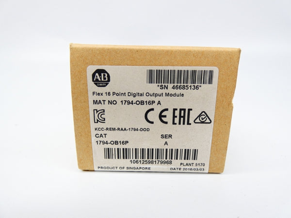 INDUSTRIAL SPARE PART 1794-OB16P SER. A DATE: 2016 NSFS