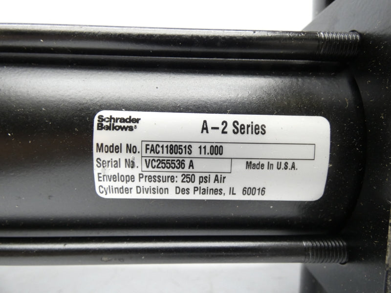 SCHRADER BELLOWS FAC118051S11.000 SER. A-2 250PSI NSNP