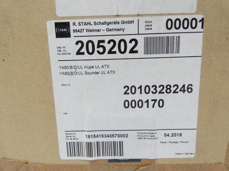 STAHL YA60BDUL 205202 NSMP