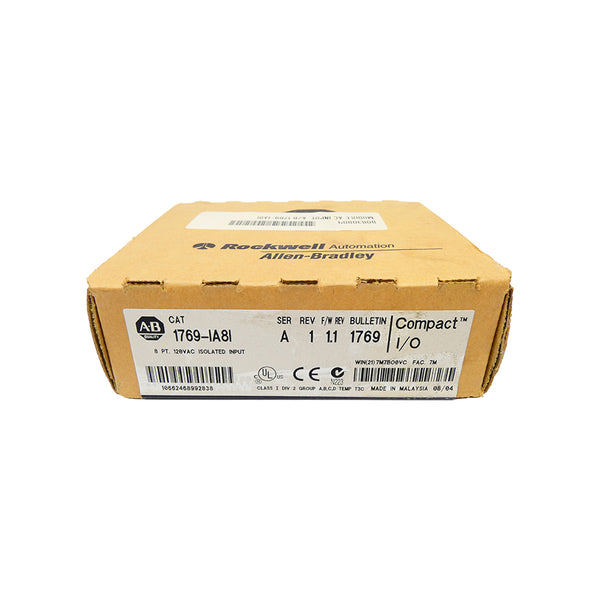 INDUSTRIAL SPARE PART 1769-IA8I SER. A REV. 1 F/W 1.1 120VAC DATE: 2008 NSFS