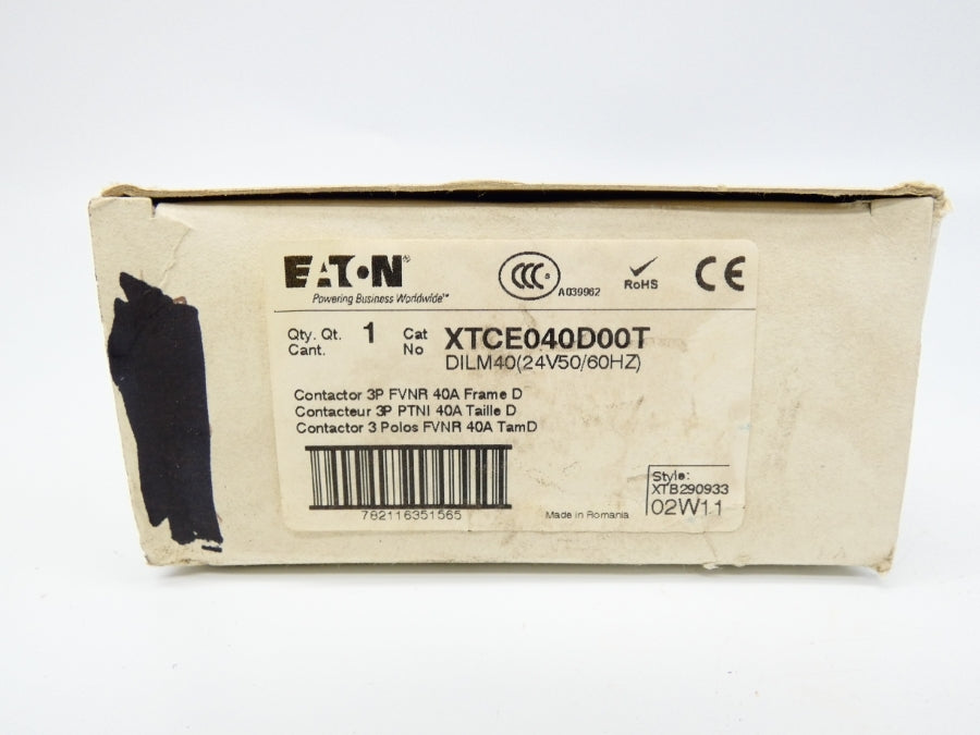 EATON XTCE040D00T DILM40 24V 40A NSMP