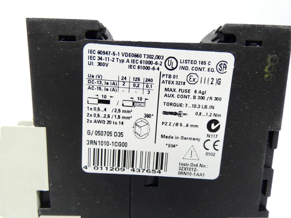 SIEMENS 3RN1010-1CG00 110-120VAC NSMP