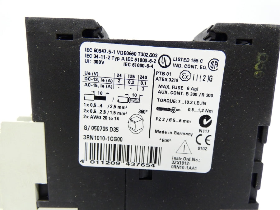 SIEMENS 3RN1010-1CG00 110-120VAC NSMP