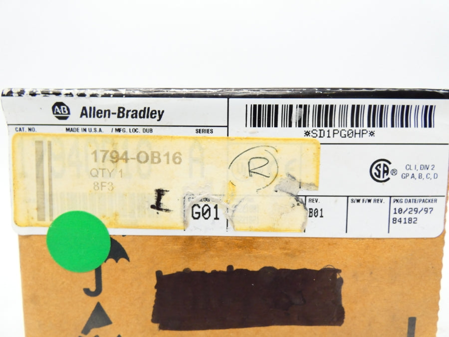 INDUSTRIAL SPARE PART 1794-OB16 SER. A REV. G01 DATE: 1997 NSFS