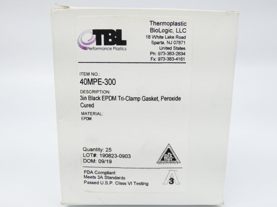 TBL 40MPE-300 3" (PKG OF 25) NSMP