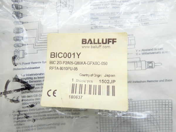 BALLUFF BIC213-P2A05-Q80KA-GPX0C-050 BIC001Y NSMP