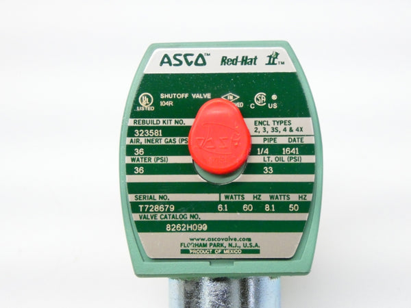 ASCO 8262H090 110/120V 36PSI 1/4" NSMP