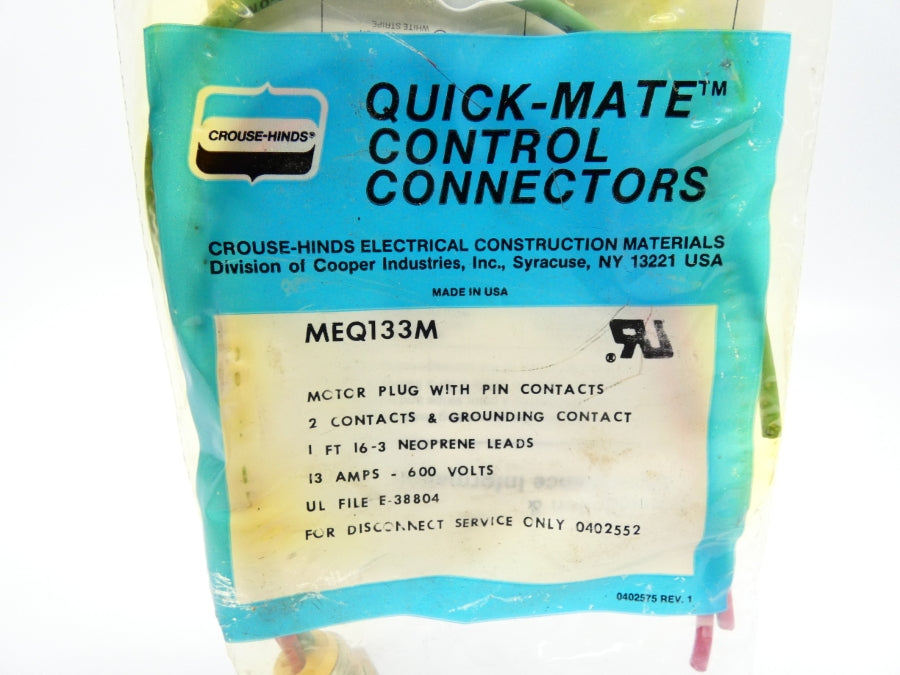CROUSE HINDS MEQ133M 600V 13A NSMP