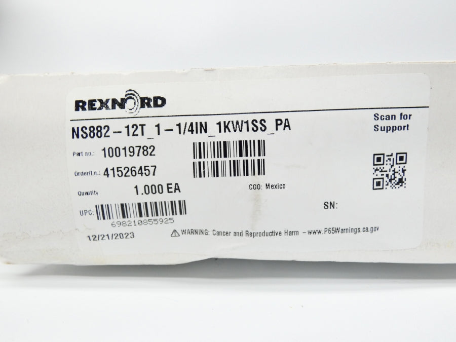 REXNORD NS882-12T-1-1/4IN-1KW1SS-PA 10019782 NSMP