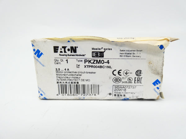 EATON PKZM0-4 XTPR004BC1NL 2.5-4A (AS PICTURED) NSMP