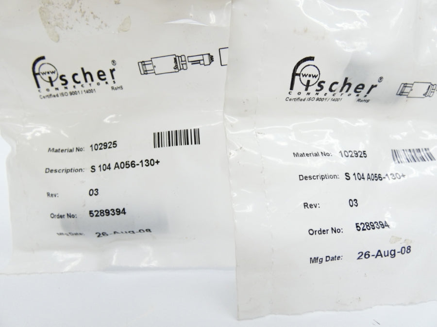 FISCHER CONNECTORS 102925 S104A056-130+ REV. 3 NSMP