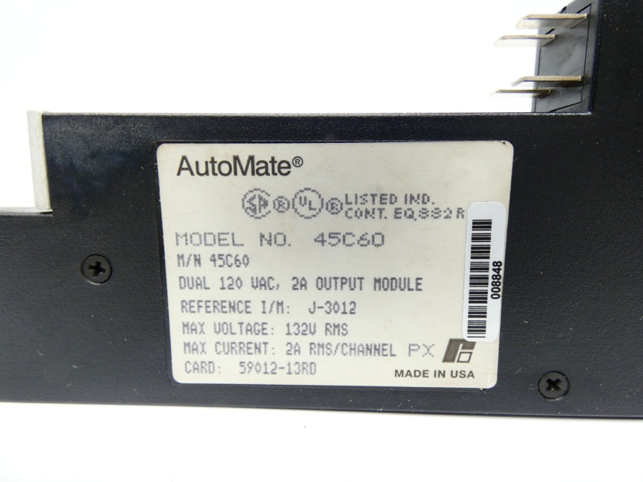 RELIANCE ELECTRIC 45C60 120VAC 2A UNMP