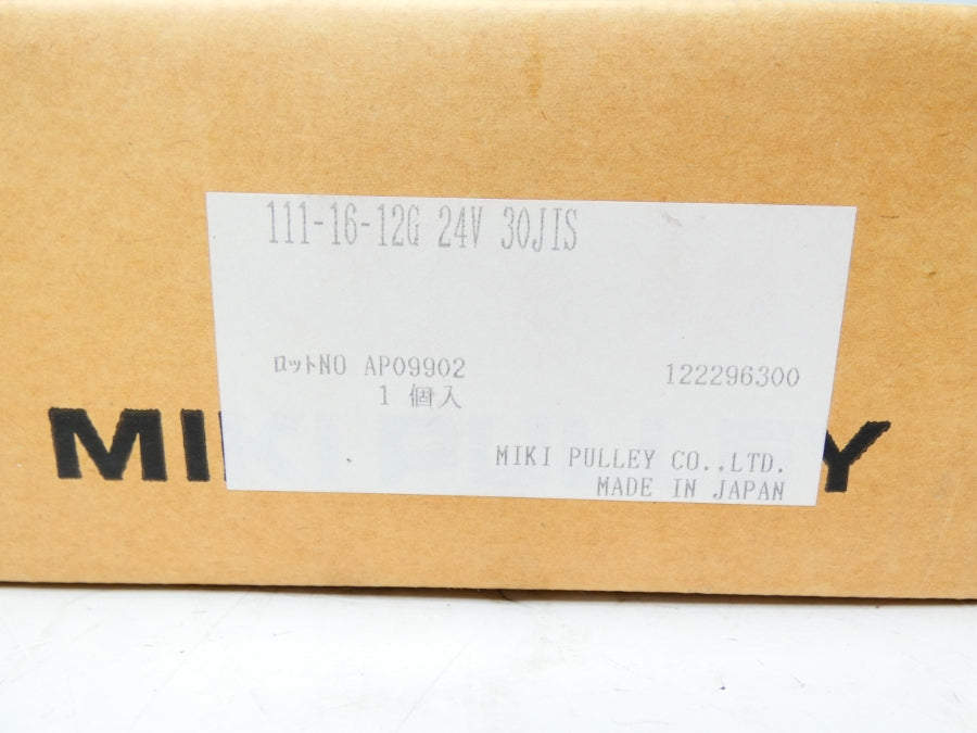 MIKI PULLEY 111-16-12G-24V-30JIS NSFS