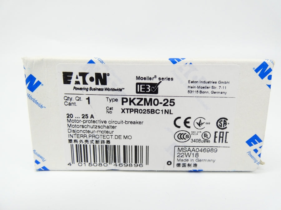 EATON PKZM0-25 XTPR025BC1NL 20-25A NSMP