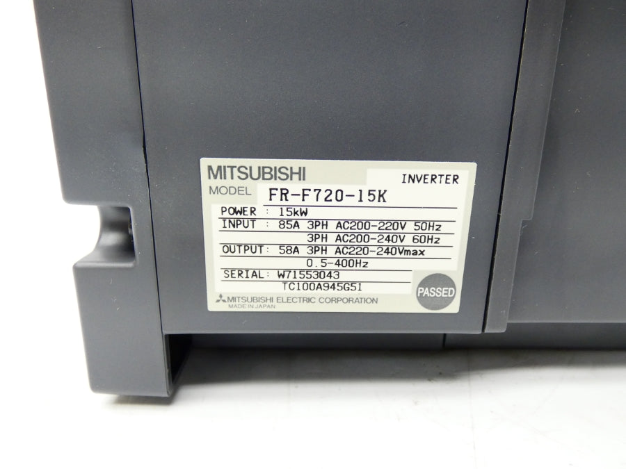 MITSUBISHI FR-F720-15K 200-240VAC 85A NSMP