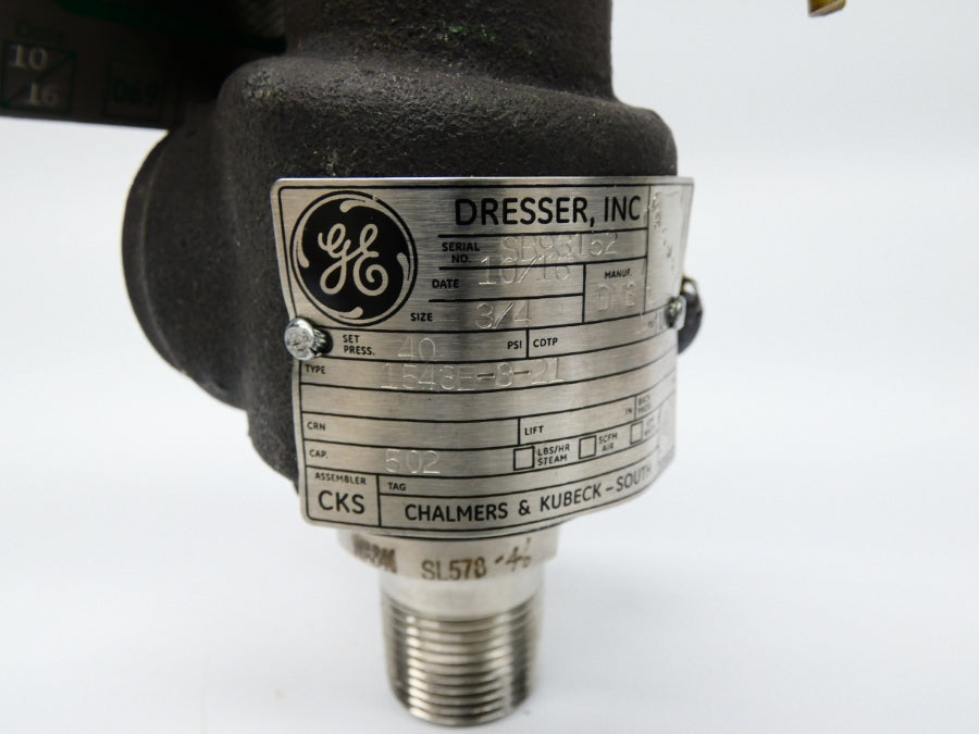 GENERAL ELECTRIC 1543E-3-21 3/4" NSNP