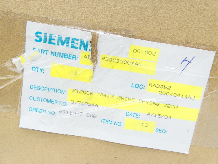 SIEMENS 6ES7193-0CB30-0XA0 NSMP