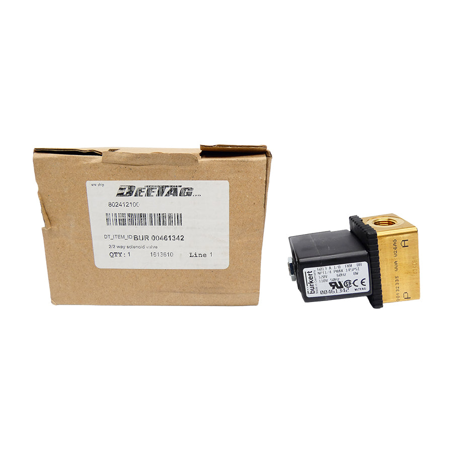 BURKERT 00461342 6013A1/8FKMBR 110/120V 145PSI 1/4" NSMP