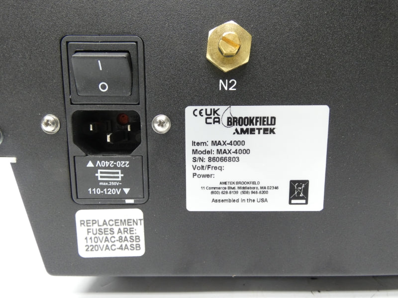 AMETEX BROOKFIELD MAX-4000 220VAC NSNP