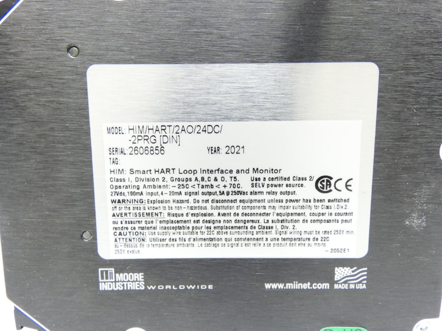 MOORE INDUSTRIES HIM/HART/2AO/24DC/-2PRG NSNP