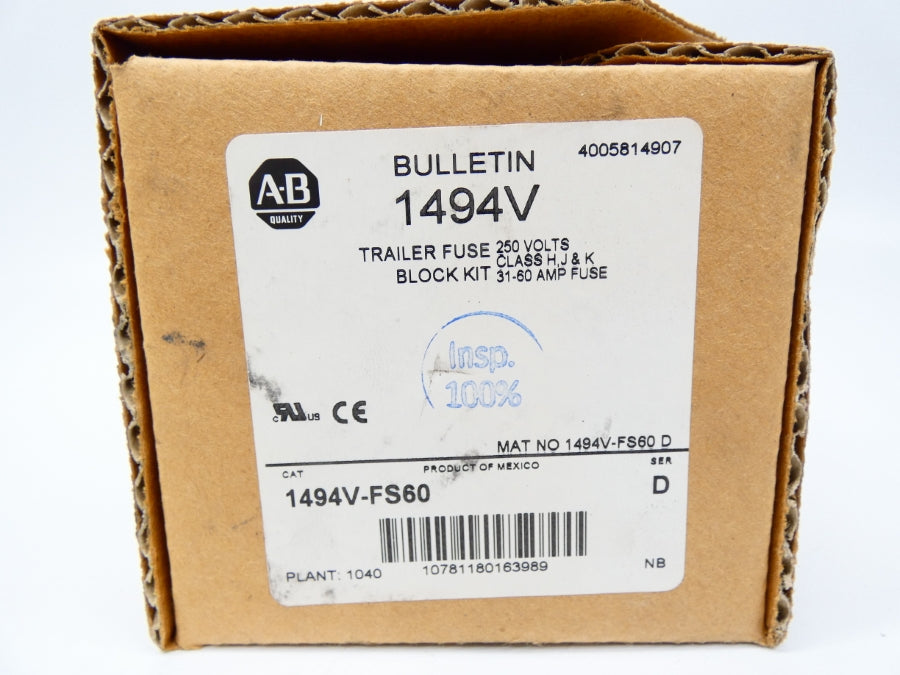 INDUSTRIAL SPARE PARTS 1494V-FS60 SER. D 600V 60A (BR/WH) NSMP