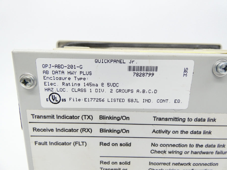 TOTAL CONTROL PRODUCTS QPJ2D100L2P 24VDC 0.5A UNMP