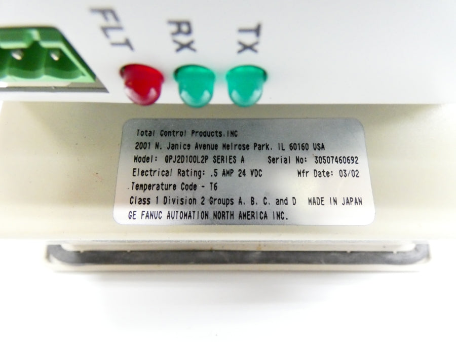 TOTAL CONTROL PRODUCTS QPJ2D100L2P 24VDC 0.5A UNMP