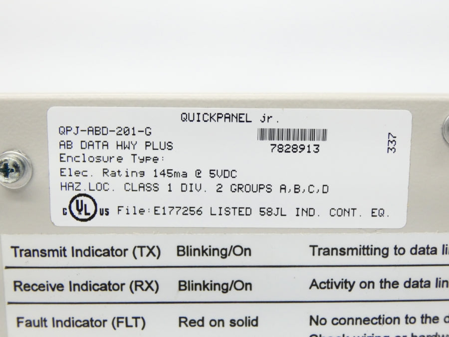 QUICKPANEL JR. QPJ-ABD-201-G 5VDC UNMP