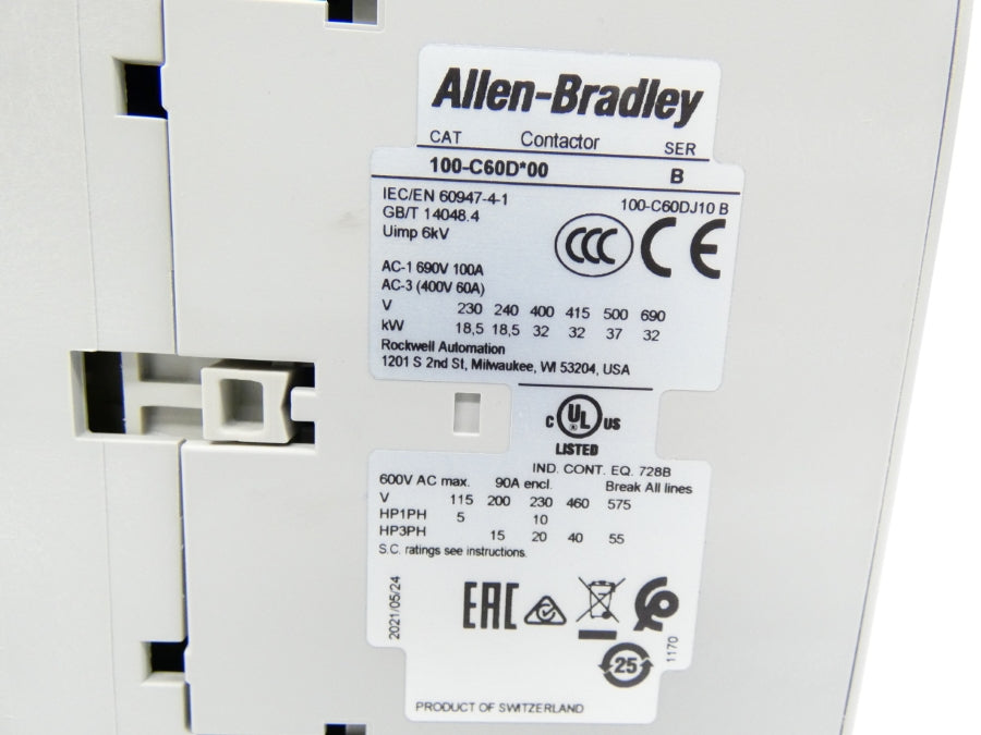 INDUSTRIAL SPARE PART 100-C60DJ10 SER. B 24VDC 100A (BR/WH) NSMP