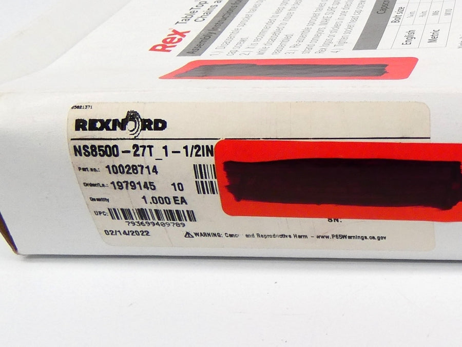 REXNORD NS8500-27T_1-1/2IN_I_PA 10028714 NSMP