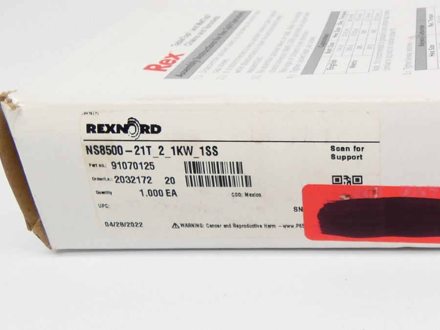 REXNORD NS8500-21T_2_1KW_1SS 91070125 NSMP