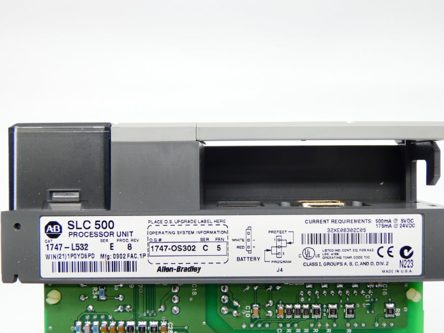 INDUSTRIAL SPARE PART 1747-L532 SER. E REV. 8 24VDC (NO KEY) UNMP