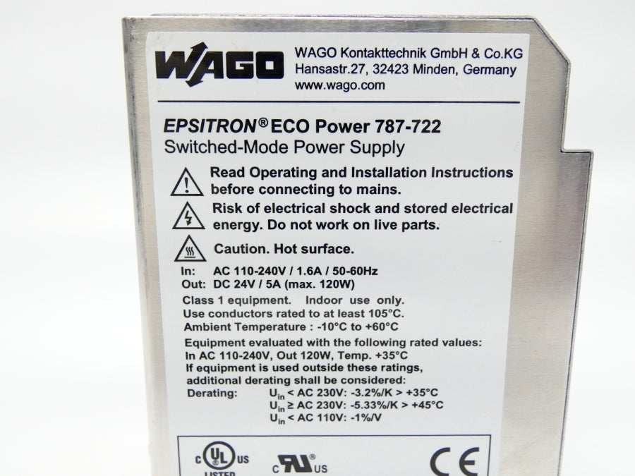 WAGO 787-722 110/240V 1.6A UNMP