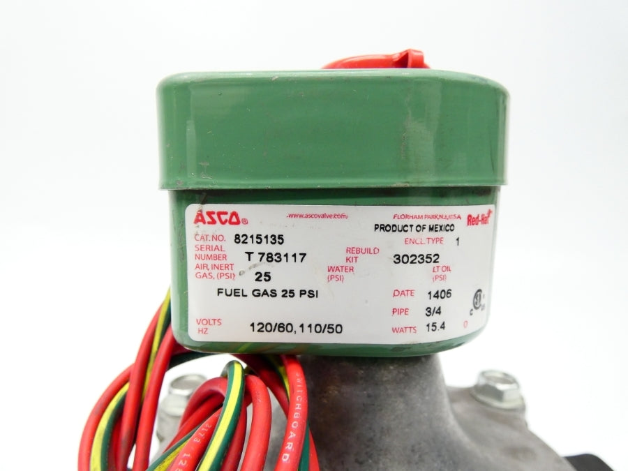 ASCO 8215135 110/120V 25PSI 3/4" NSNP