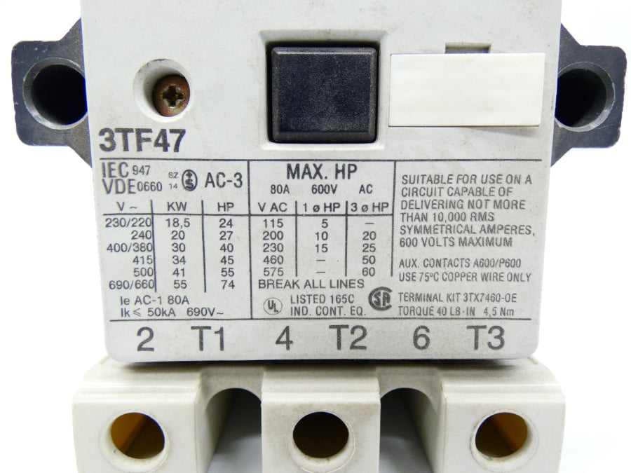 SIEMENS 3TF47 220/264V UNMP
