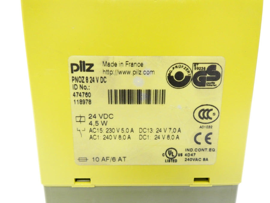 PILZ PNOZ824VDC 474760 24VDC 8A UNMP