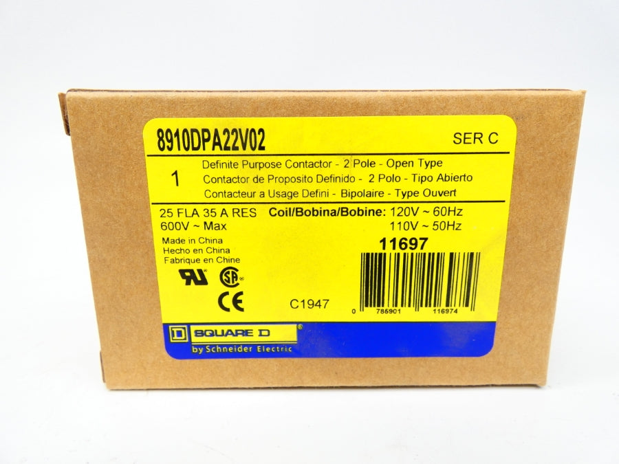 SQUARE D 8910DPA22V02 SER. C 110/120V 35A NSMP