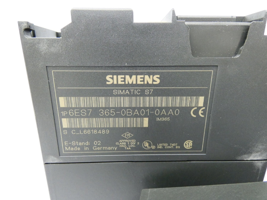 SIEMENS 6ES7365-0BA01-0AA0 VER. 02 NSMP