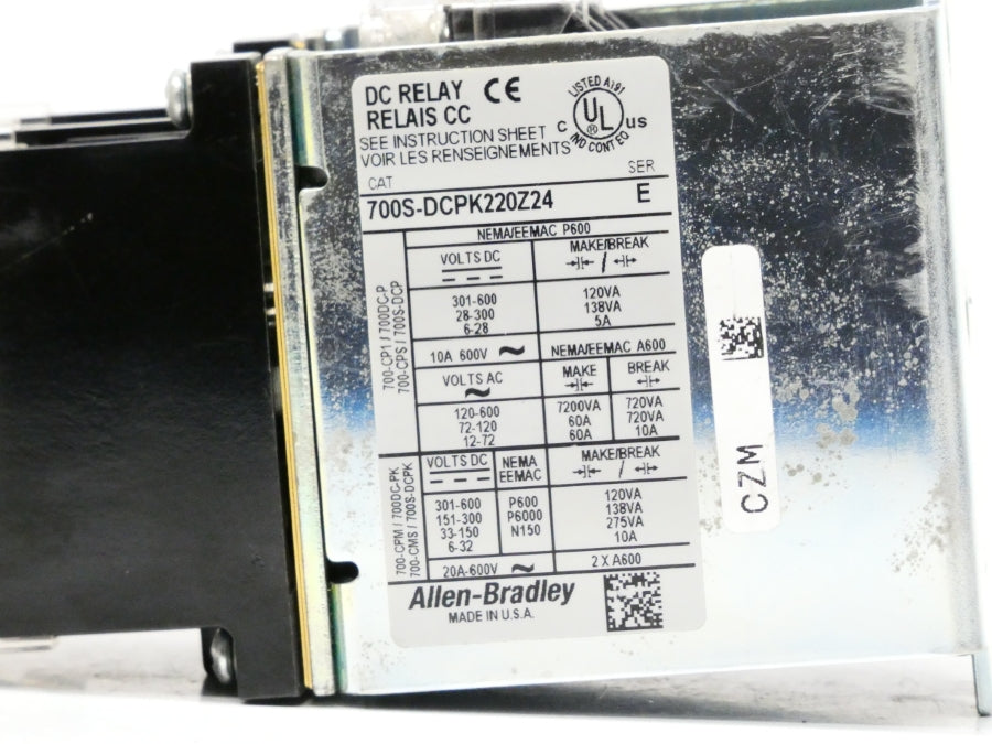 INDUSTRIAL SPARE PART 700S-DCPK220Z24 SER. E 24VDC 60A UNMP