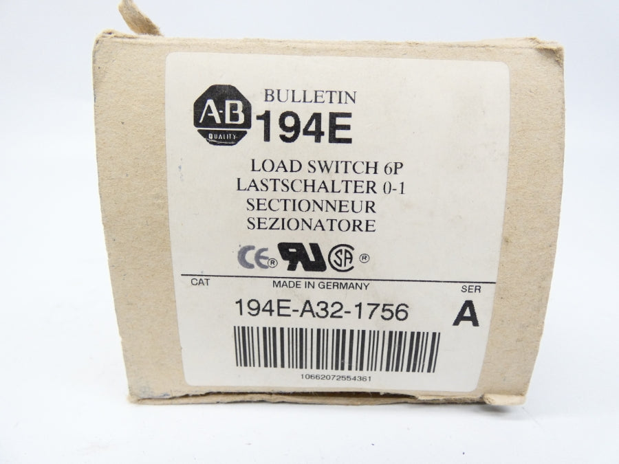 INDUSTRIAL SPARE PART 194E-A32-1756 SER. A 600VAC 32A (BR/WH) NSMP