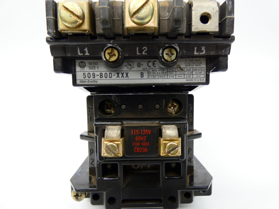 INDUSTRIAL SPARE PART 509-BOD-XXX SER. B 110/115-120V 27A (MISSING SCREW) UNMP