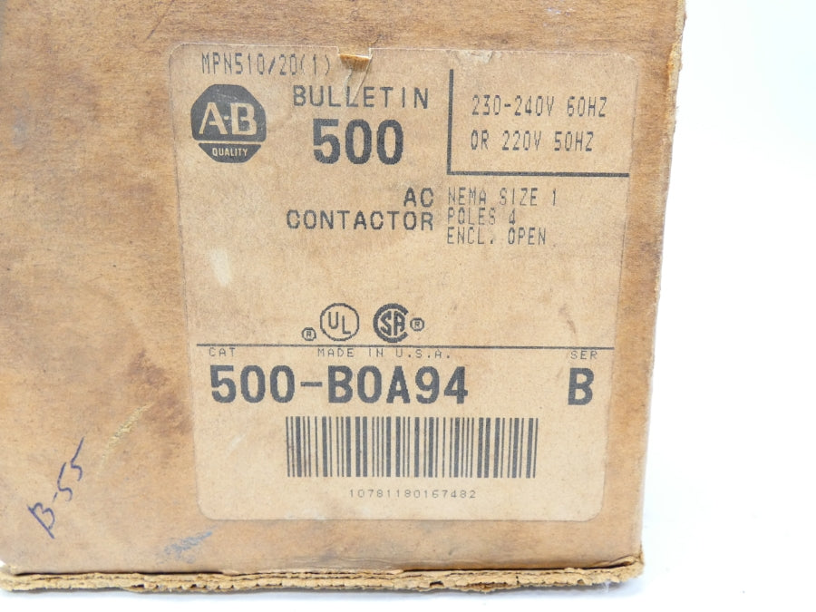INDUSTRIAL SPARE PART 500-BOA94 SER. B 220/230-240V 27A (BR/WH) NSMP