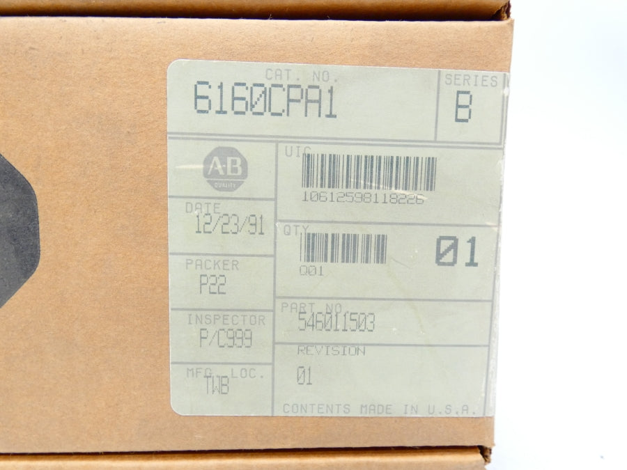 INDUSTRIAL SPARE PART 6160CPA1 SER. B REV. 01 NSMP