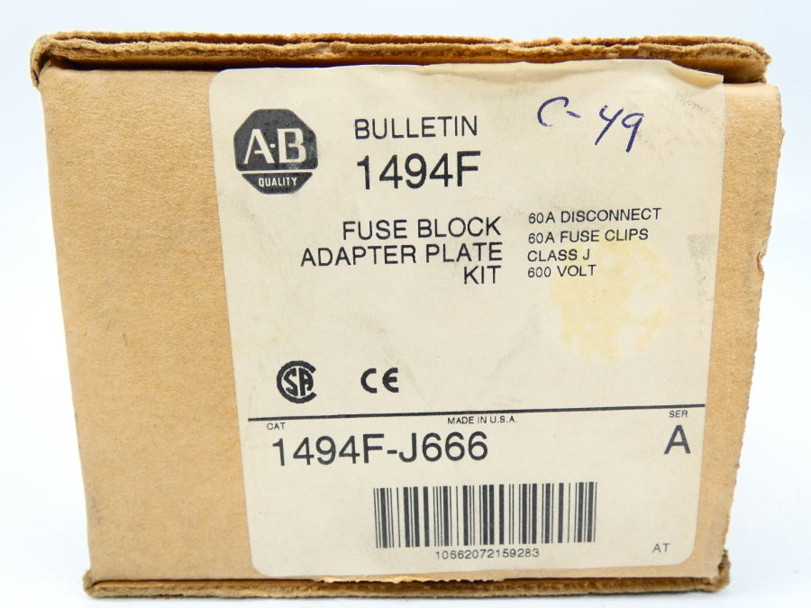 INDUSTRIAL SPARE PART 1494F-J666 SER. A 600V 60A NSMP