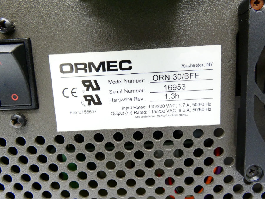 ORMEC ORN-30/BFE REV. 1.3H 115/230VAC 1.7A UNMP