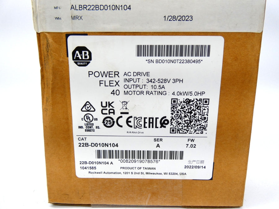 INDUSTRIAL SPARE PART 22B-D010N104 SER. A F/W 7.02 342-528V 10.5A NSFS