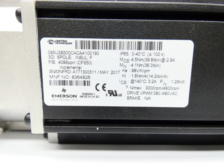 CONTROL TECHNIQUES 095U3B300CACAA100190 380/480VAC 2.9A NSMP
