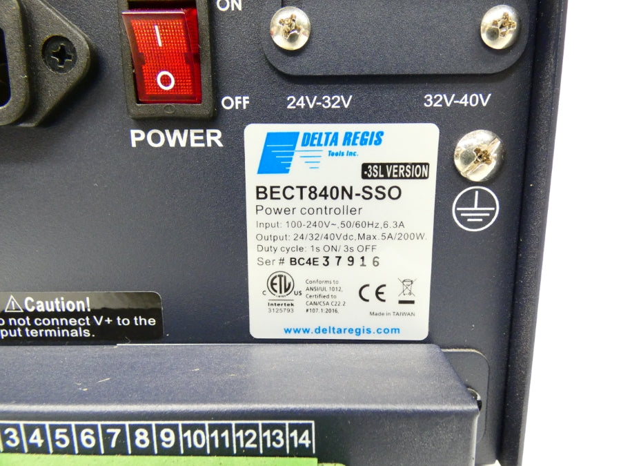 DELTA REGIS BECT840N-SSO 100-240V 6.3A (NO KEY) UNMP