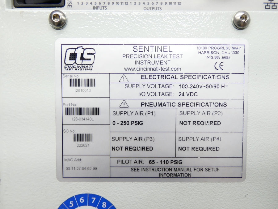 CTS I28-034140L 100-240V 0-250PSI NSNP