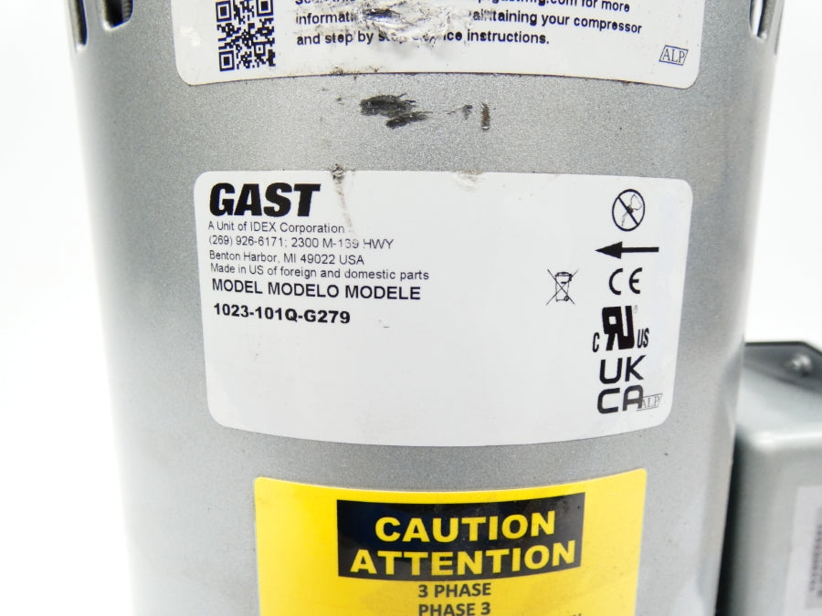 GAST 1023-101Q-G279 5K49MN4012 208-230/380-460V 2.3-3.2A NSNP